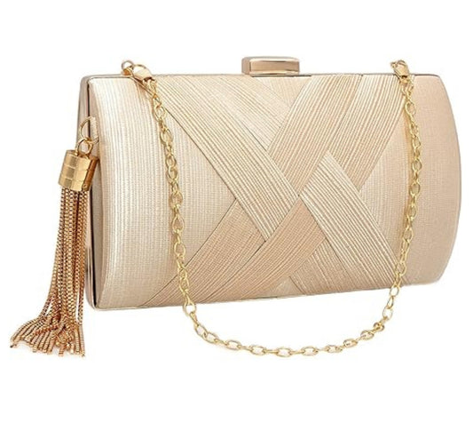 A136 - Gold Detail Clutch Bag
