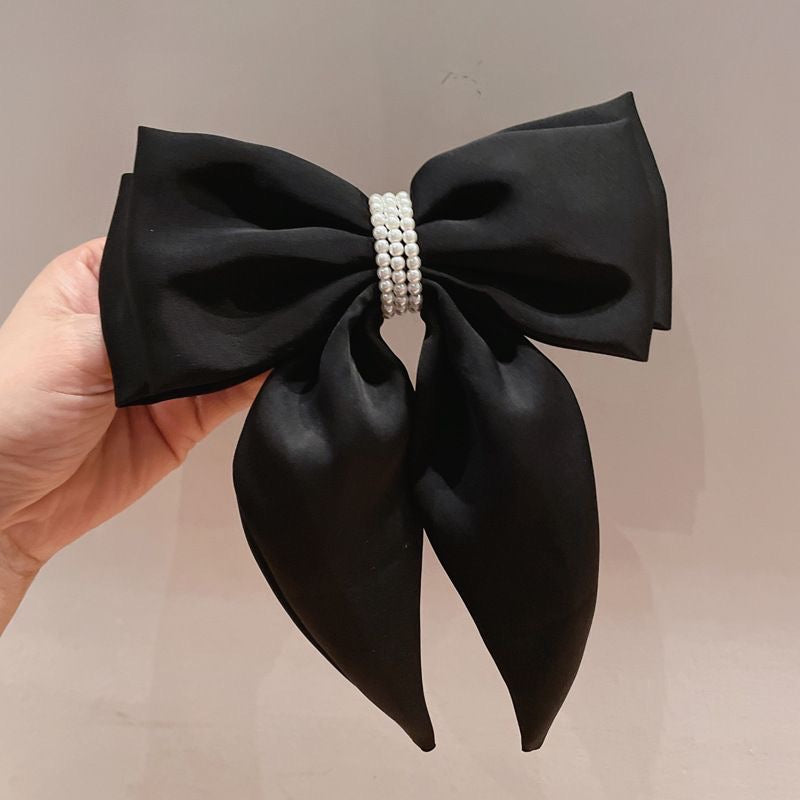 A015 - HAIR BOW WITH PEARL DETAIL