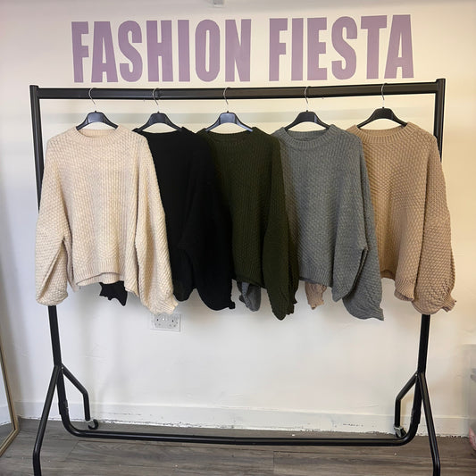 1823 - Balloon Sleeve Knit Jumper