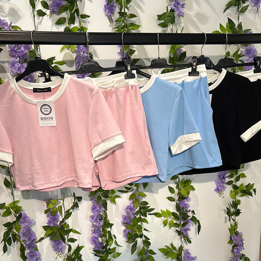 1681 - Ribbed Short Set