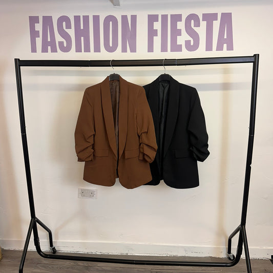 1171 - RUCHED SLEEVE BLAZER