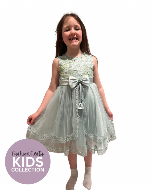 K1017 - Sequin, Floral, Lace Detail Dress