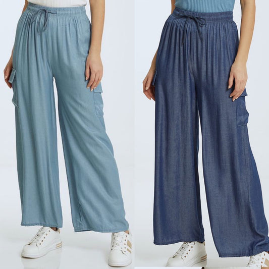 1670 - Soft Feel Pocket Denim Relax Fit Cargo