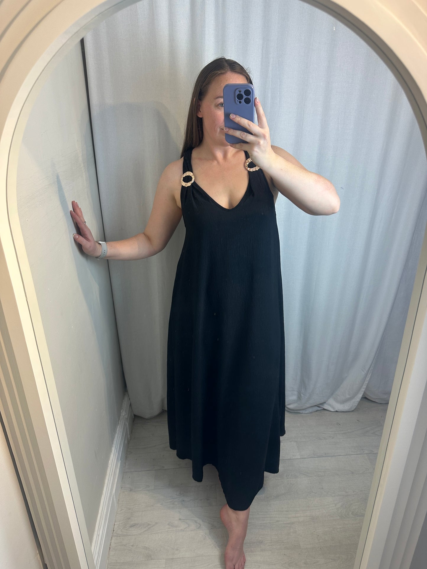 Ring Detail Maxi Dress