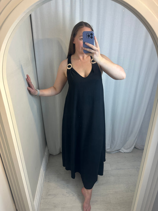Ring Detail Maxi Dress