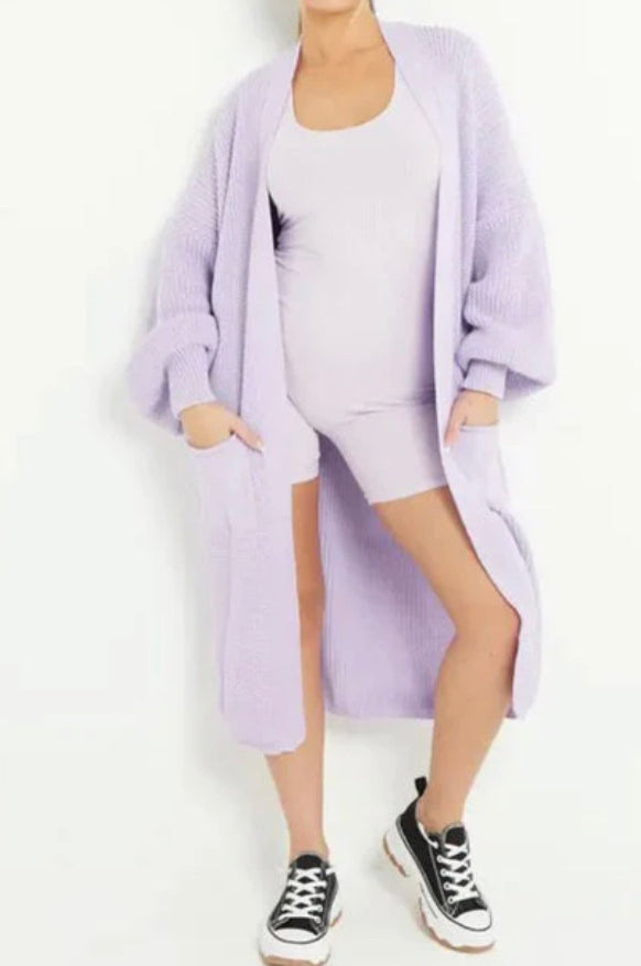 1035 - Balloon Sleeve Cardigan (12 COLOURS)