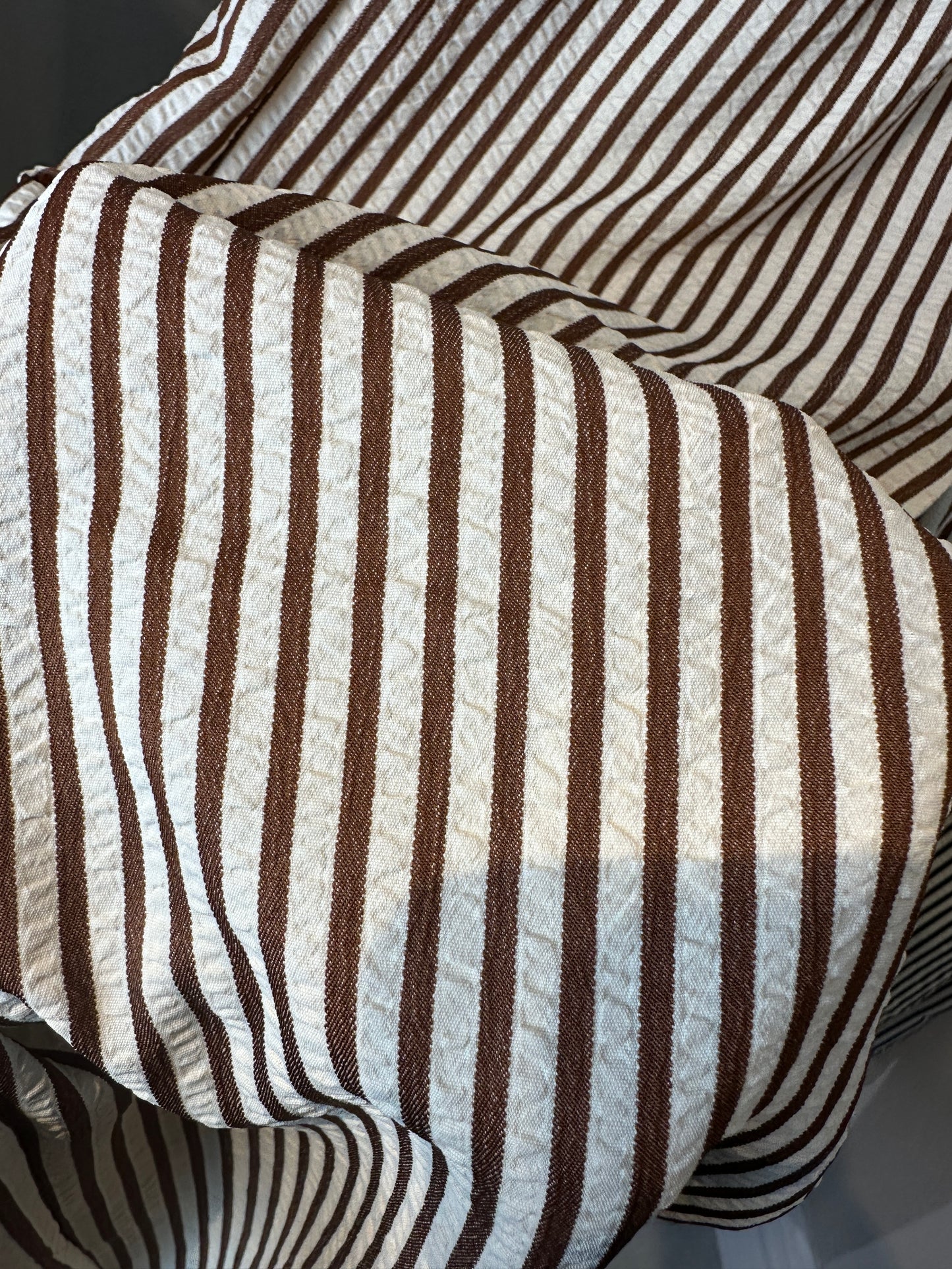 Striped Cotton Wide Leg Pants