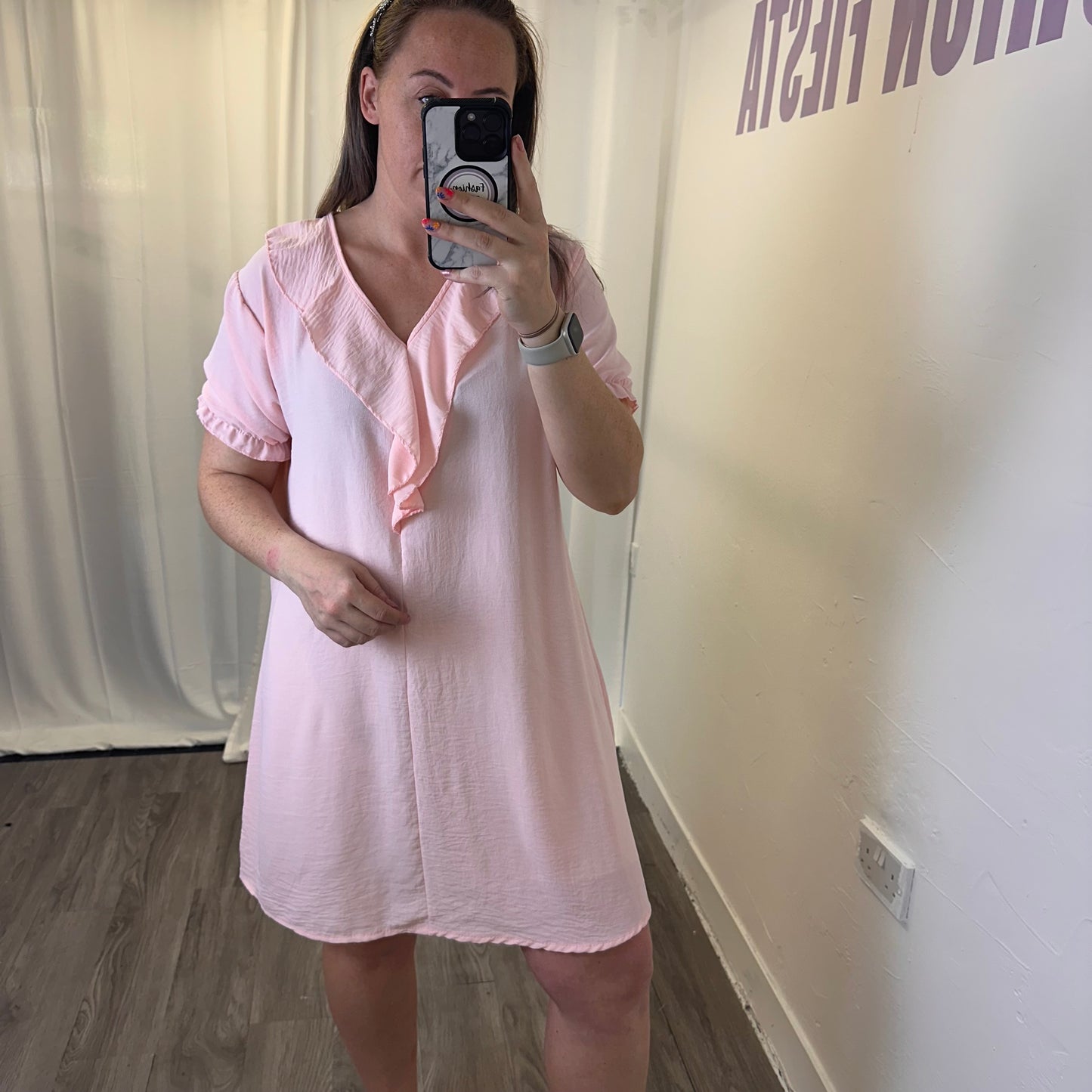 1721 - Frill Front Ruffle Dress