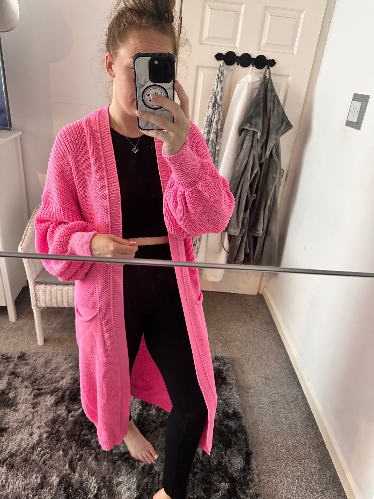 1035 - Balloon Sleeve Cardigan (12 COLOURS)