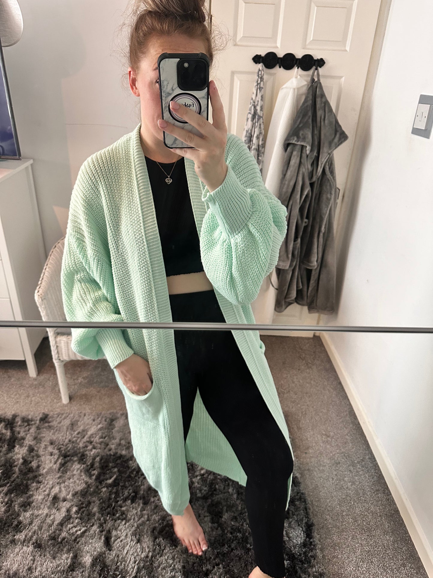 1035 - Balloon Sleeve Cardigan (12 COLOURS)