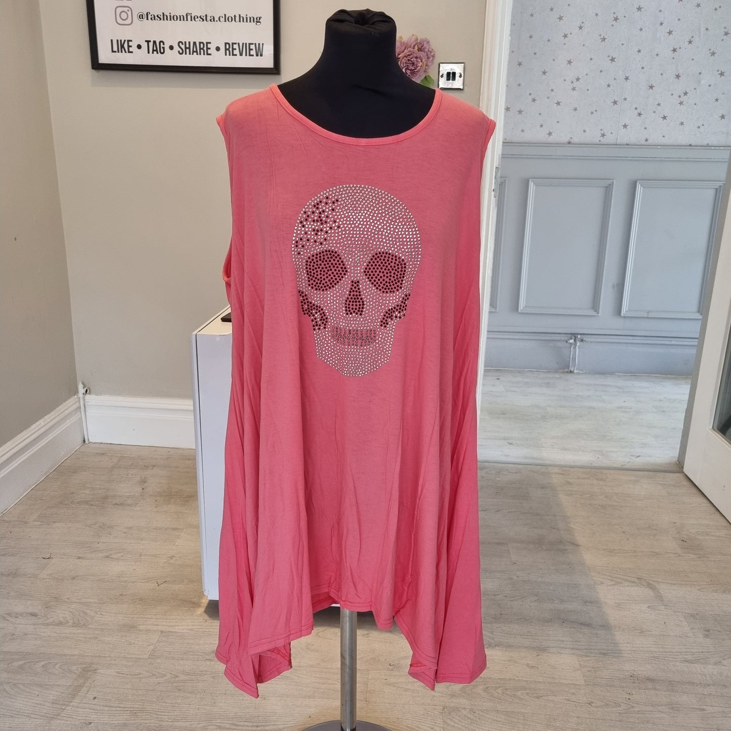 1261 - SKULL TOP (8 COLOURS)