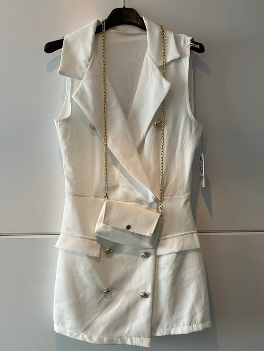 1345 - BUTTON PLAYSUIT WITH BAG (3 COLOURS)
