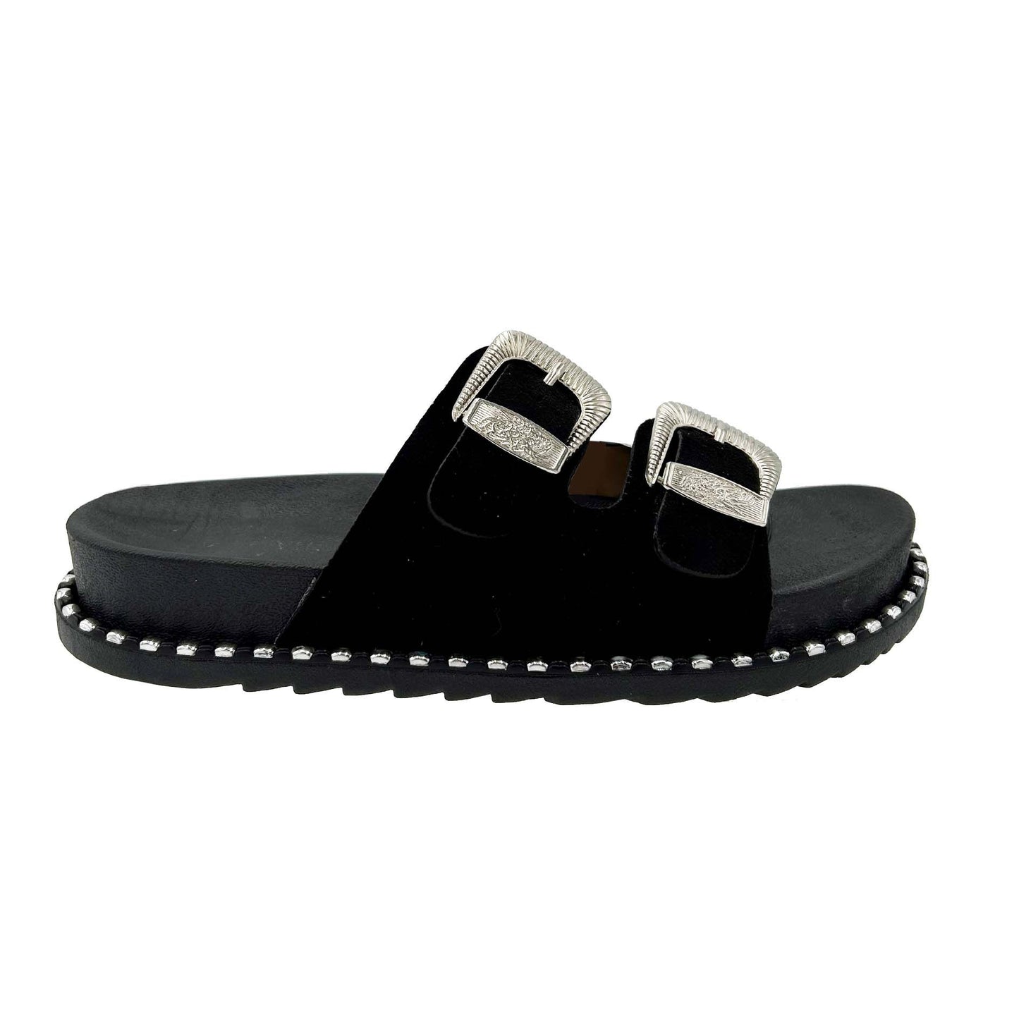 S1013 - Black Western Stitch Detail Slider