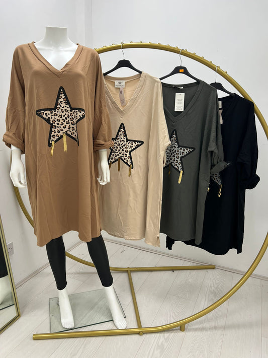 1397 - V NECK STAR LIGHTWEIGHT JUMPER