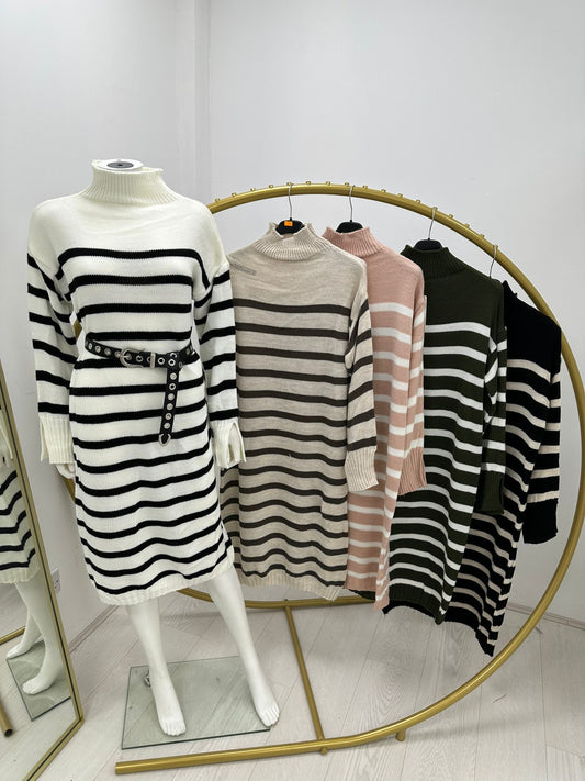 1401 - STRIPEY LONG JUMPER DRESS