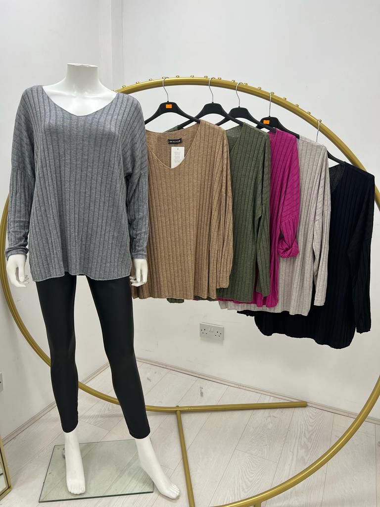1423 - RIBBED SOFT KNIT JUMPER