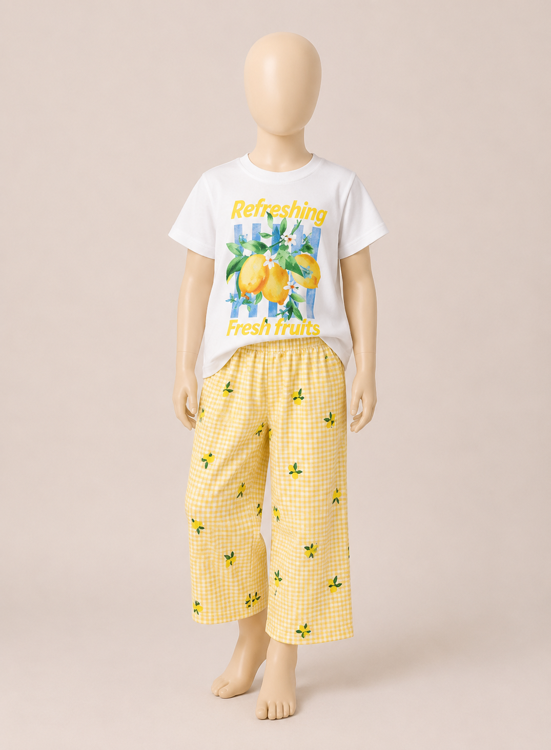 Lemon T-Shirt & Wide Leg Trouser Set