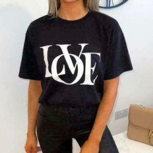 1418 - OVERSIZE LOVE SLOGAN TSHIRT
