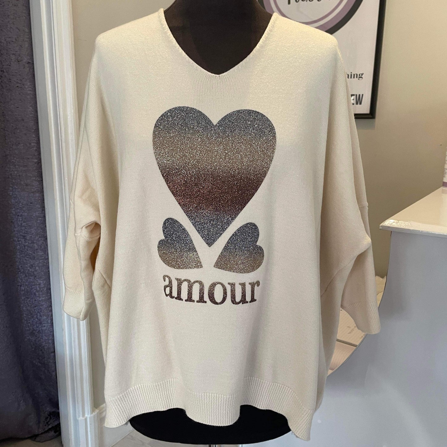 1493 - AMOUR V NECK SOFT TOUCH JUMPER