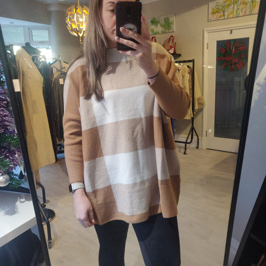 1494 - TAN CHECK JUMPER