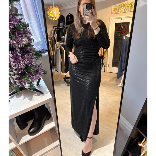 1497 - LONG GLITTER MAXI DRESS