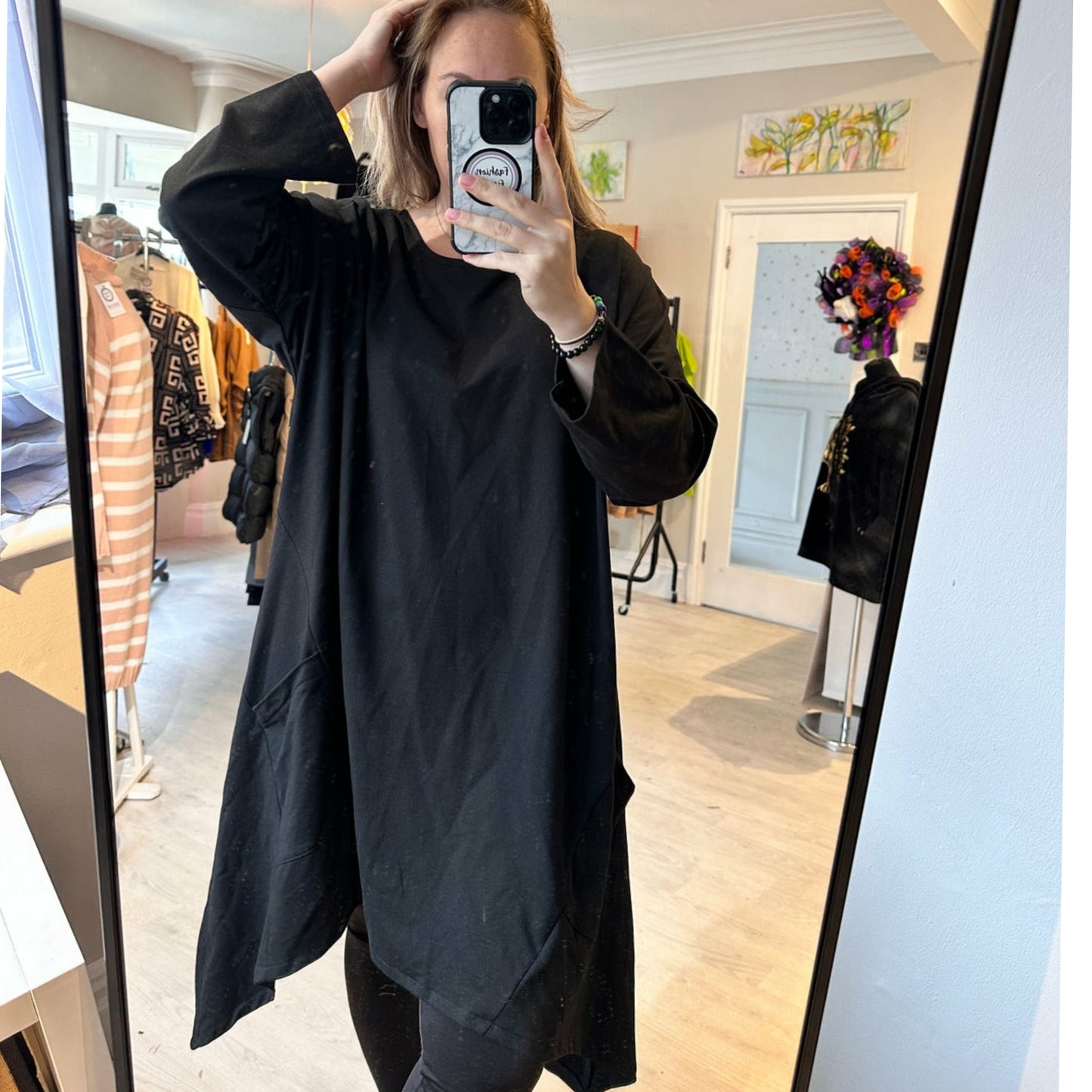 1500 - ROUND NECK POCKET LONG TOP