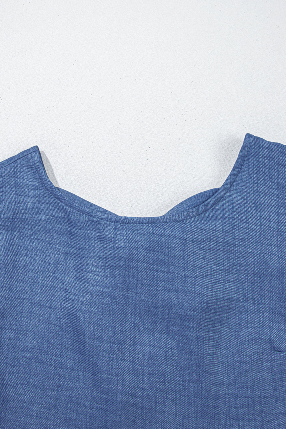 Smoke Gray Knot Scoop Back Ruffle Hem Sleeveless Mini Dress