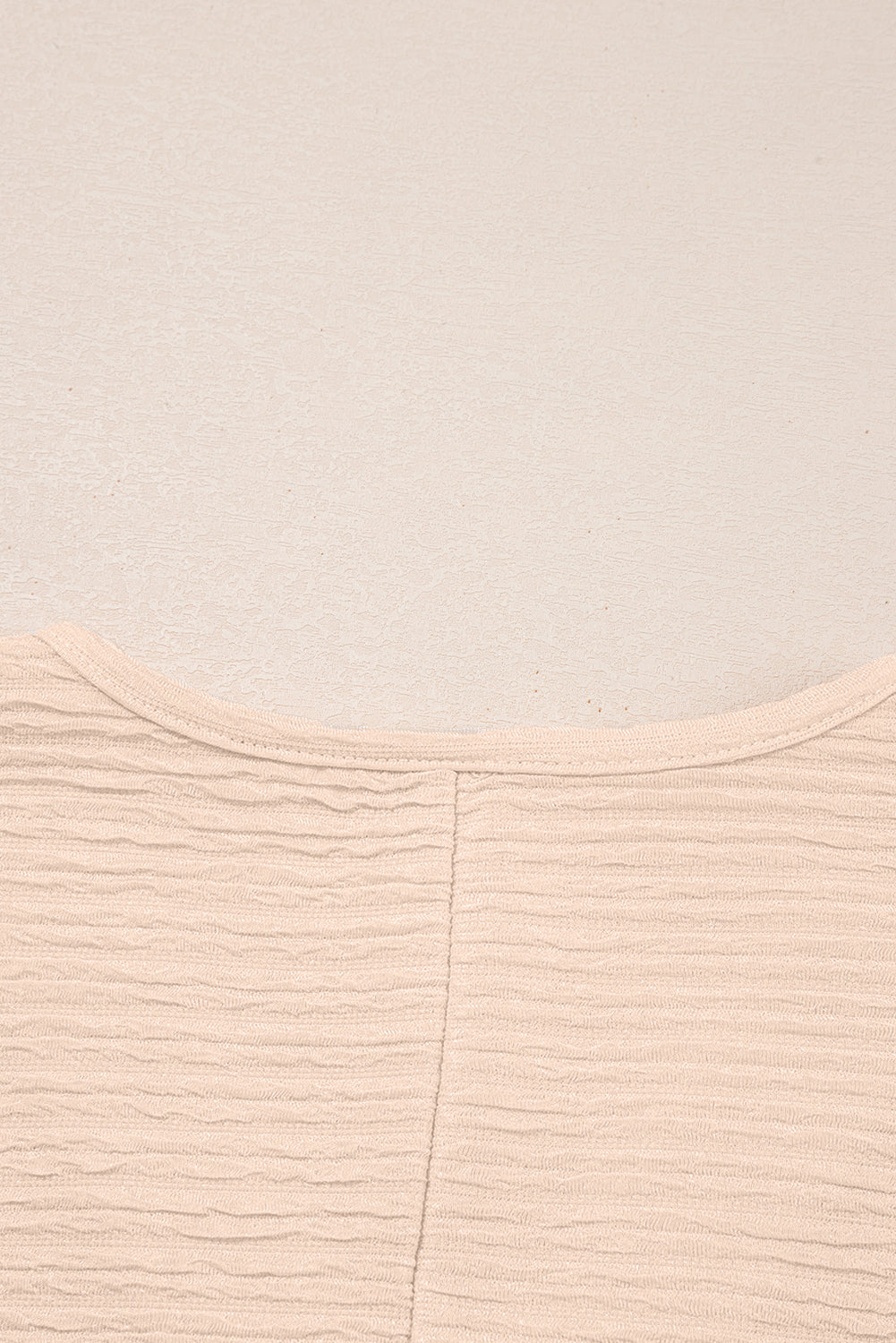 Pink Textured V Neck T Shirt and Shorts Set