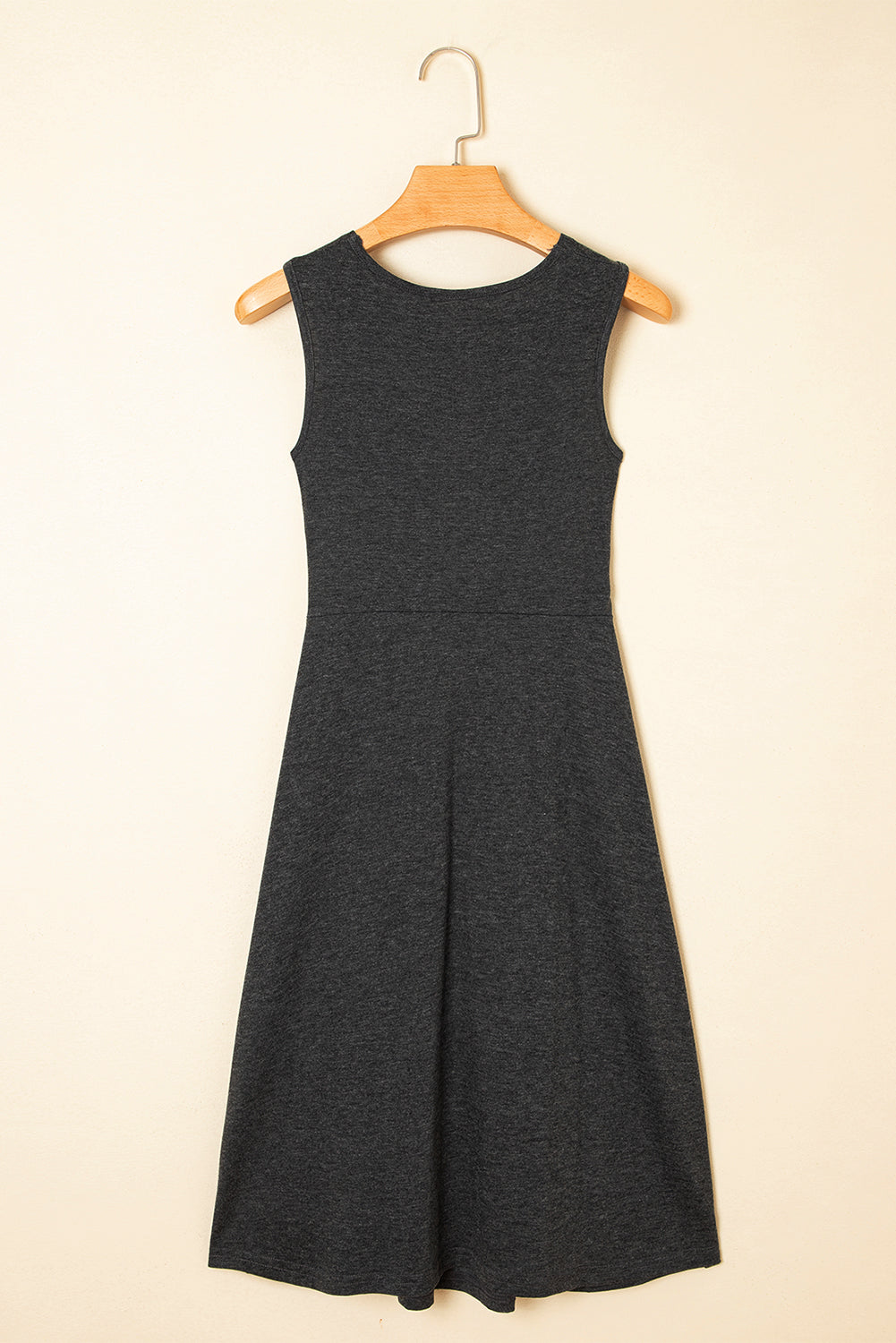 Dirty blue Twisted Bust V Neck Sleeveless Dress