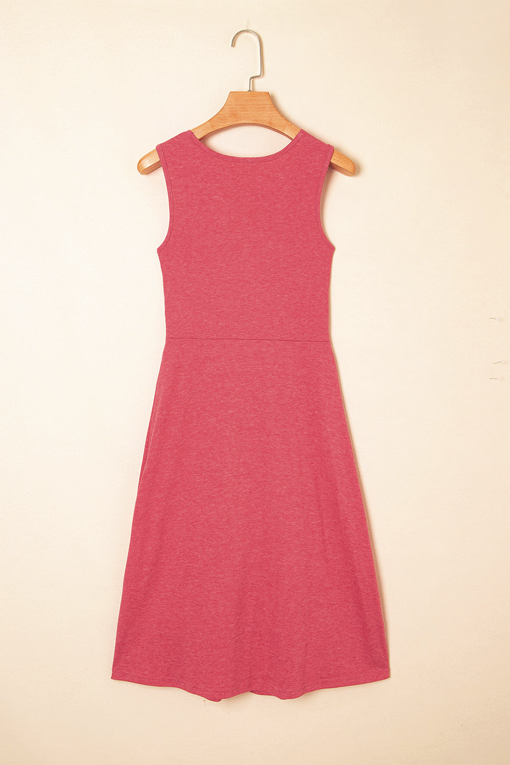 Dirty blue Twisted Bust V Neck Sleeveless Dress