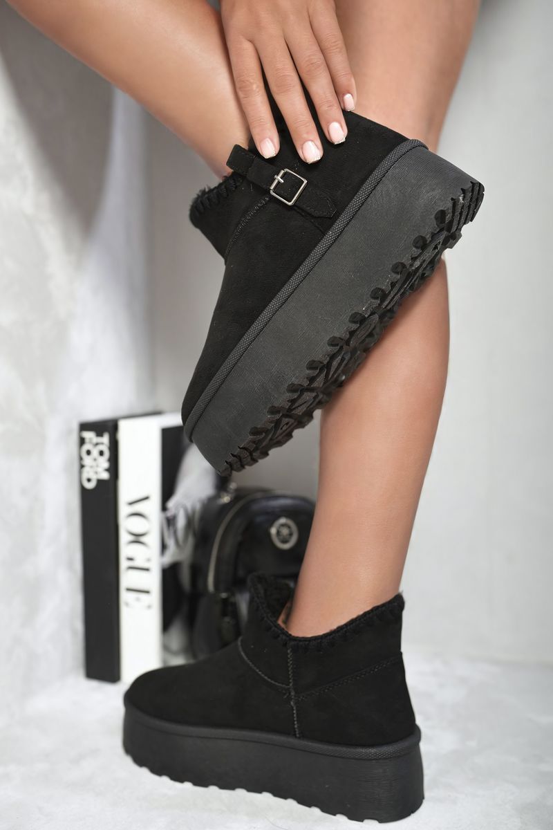 Platform fur boots best sale