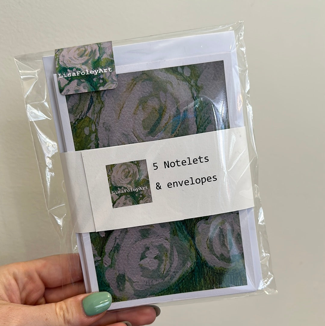 Lisafoleyart - Flower Notelets & Envelope