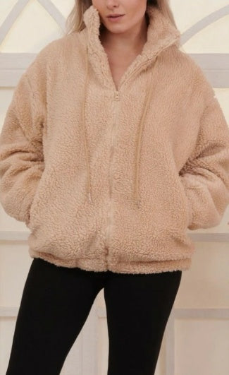 1433 - TEDDY FLEECE ZIP UP JACKET