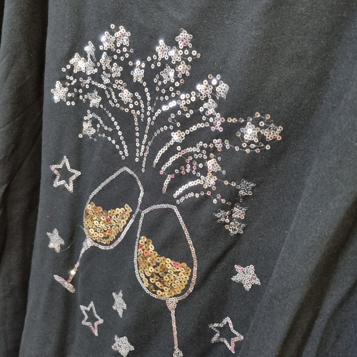 1885 - Sequin Champagne Top